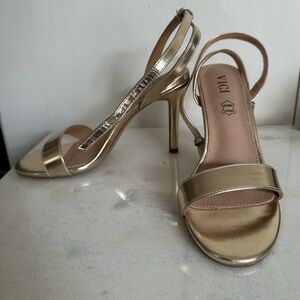 Brand New Vici Dolls Metallic Gold Heels